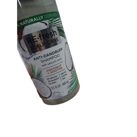 RE-Fresh Scalp Care Anti-Dandruff Shampoo- Coconut+Soothe 13.5oz  NEW - Picture 4 of 4